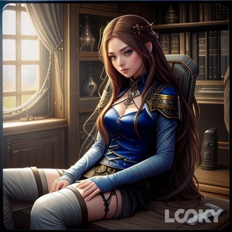 Aleikhan в LOOKY. #Фэнтези,#LOOKY_нейронка,#девушка,#woman,#room,#books,#fantasy,#art,#neiro. #Фэнтези #LOOKY_нейр...
