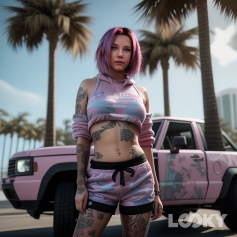 lena.krainikova в LOOKY. #GTA_6_Герл,#Арт_дракон,#Глэм-рок_дива,#LOOKY_нейронка. #GTA_6_Герл #Арт_дра...