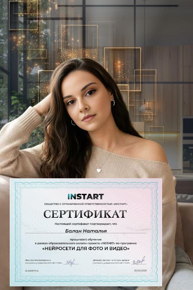Наталья в LOOKY — Я сделала это! 🥳🎓
Теперь я официально «на ты» с нейросетям