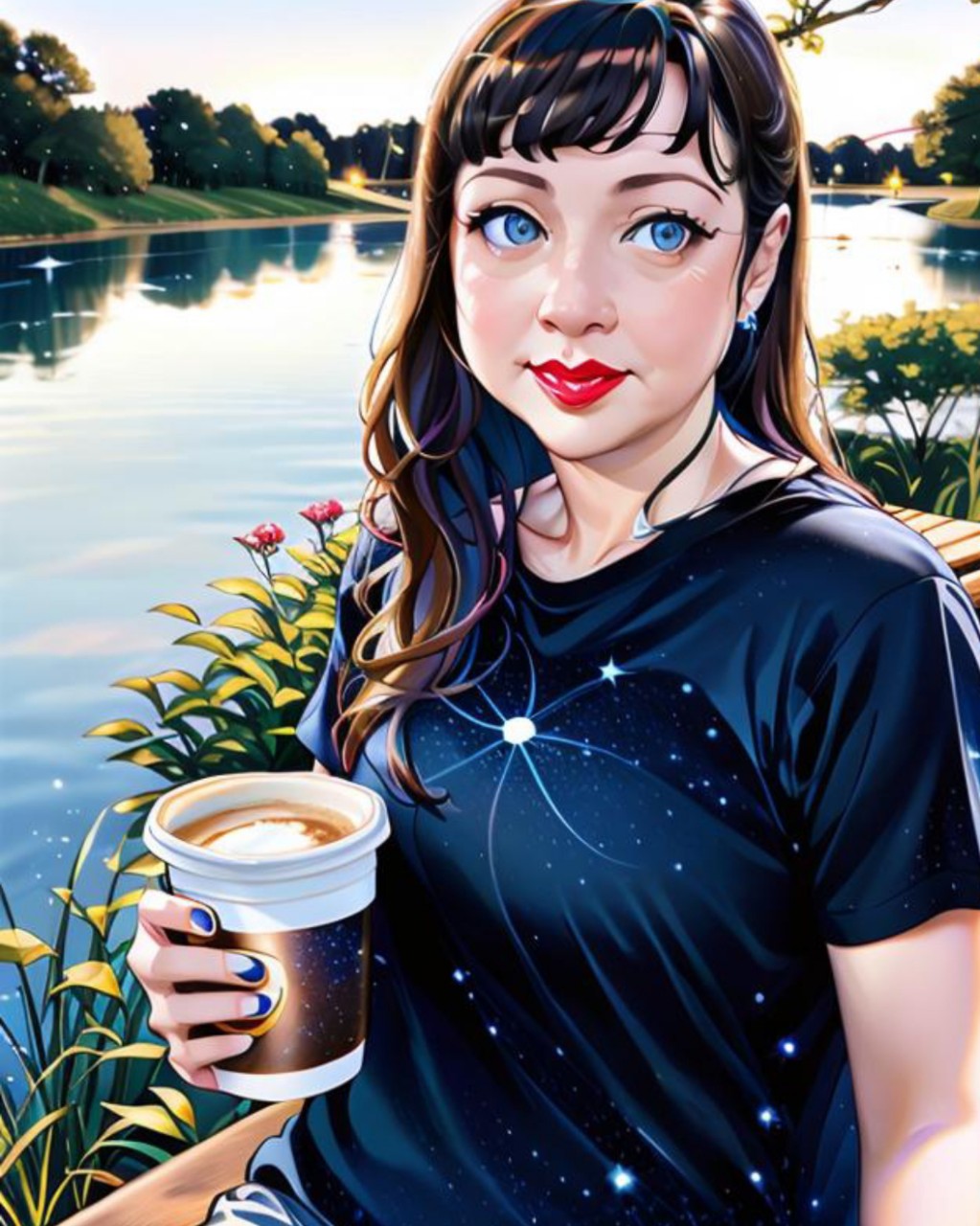 Когда ты мультик и просто обожаешь себя такую 🥰
Эффект Galaxy Tale в программе Umagic 👁‍🗨