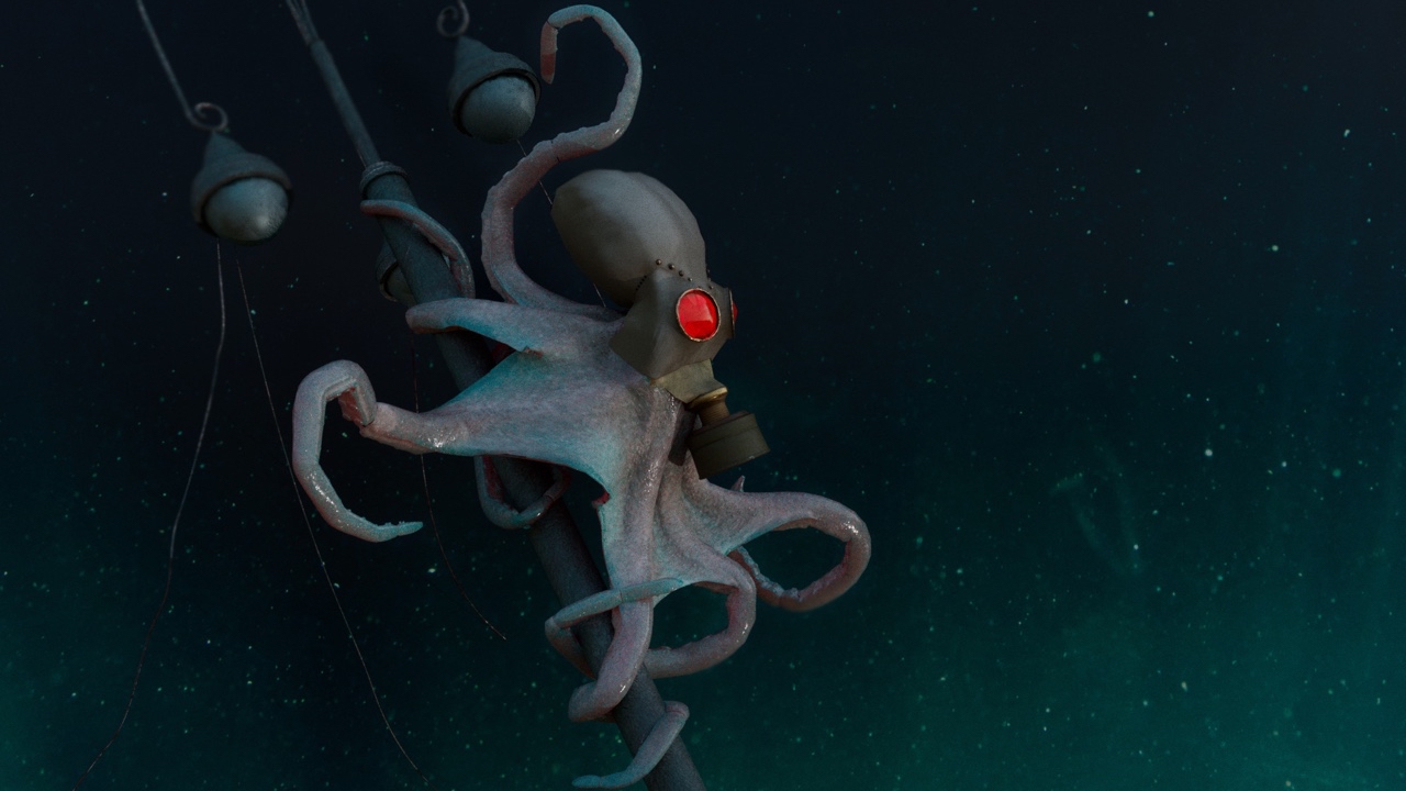 Octopus 🐙 

Здесь я попыталась поработать с картой подповерхностнного рассеивания. За что она отвечает? Закройте фонарик рукой и увидите, как кожа светится красным цветом. Вот такой эффект создает эта карта. Четвертая фотография, для наглядности, там я не подключала эту карту. Я думаю, разница видна.

[#octopus](octopus) #render #sss #3d #maya