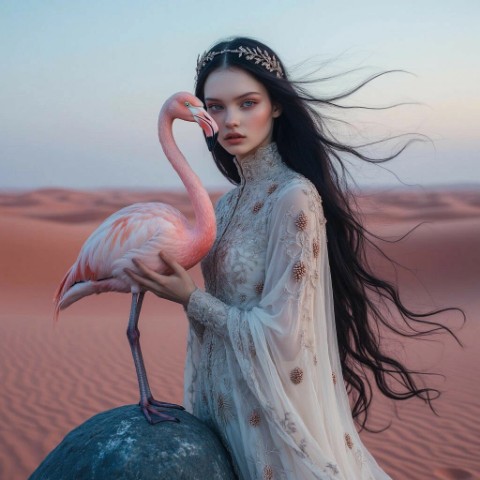 Ольга Коретникова в LOOKY. . Фламинго в пустыне