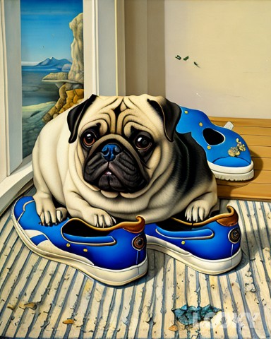 maks_mops в LOOKY. #Дали,#Оборотень,#LOOKY_нейронка,#mops,#мопс,#pug. #Дали #Оборотень #LO...