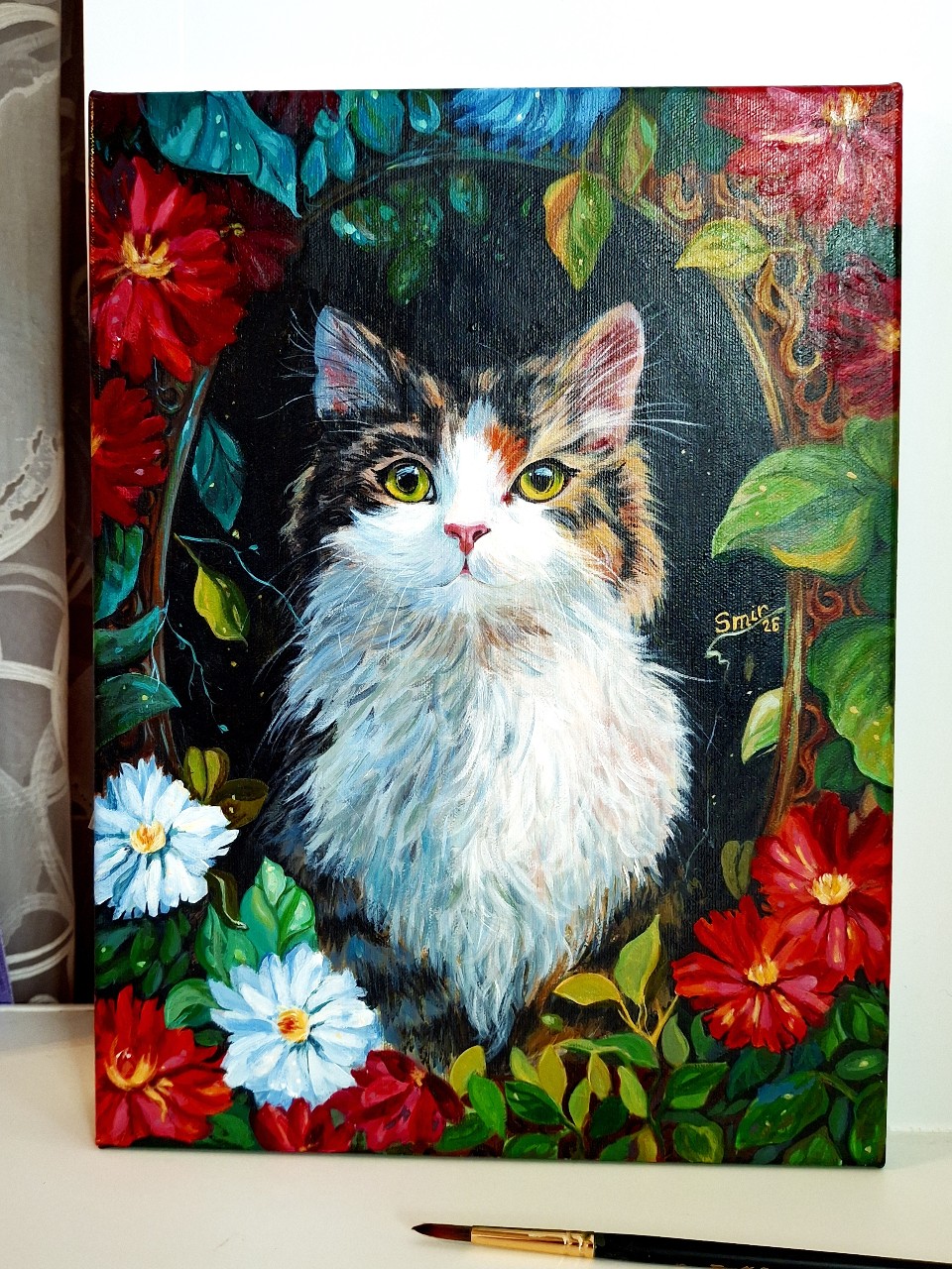 #картина #кошка #искусство #подарок #художник