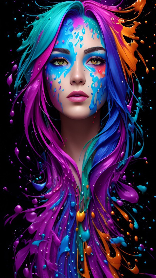 FaceAI в LOOKY — #aiart #face #girl #color