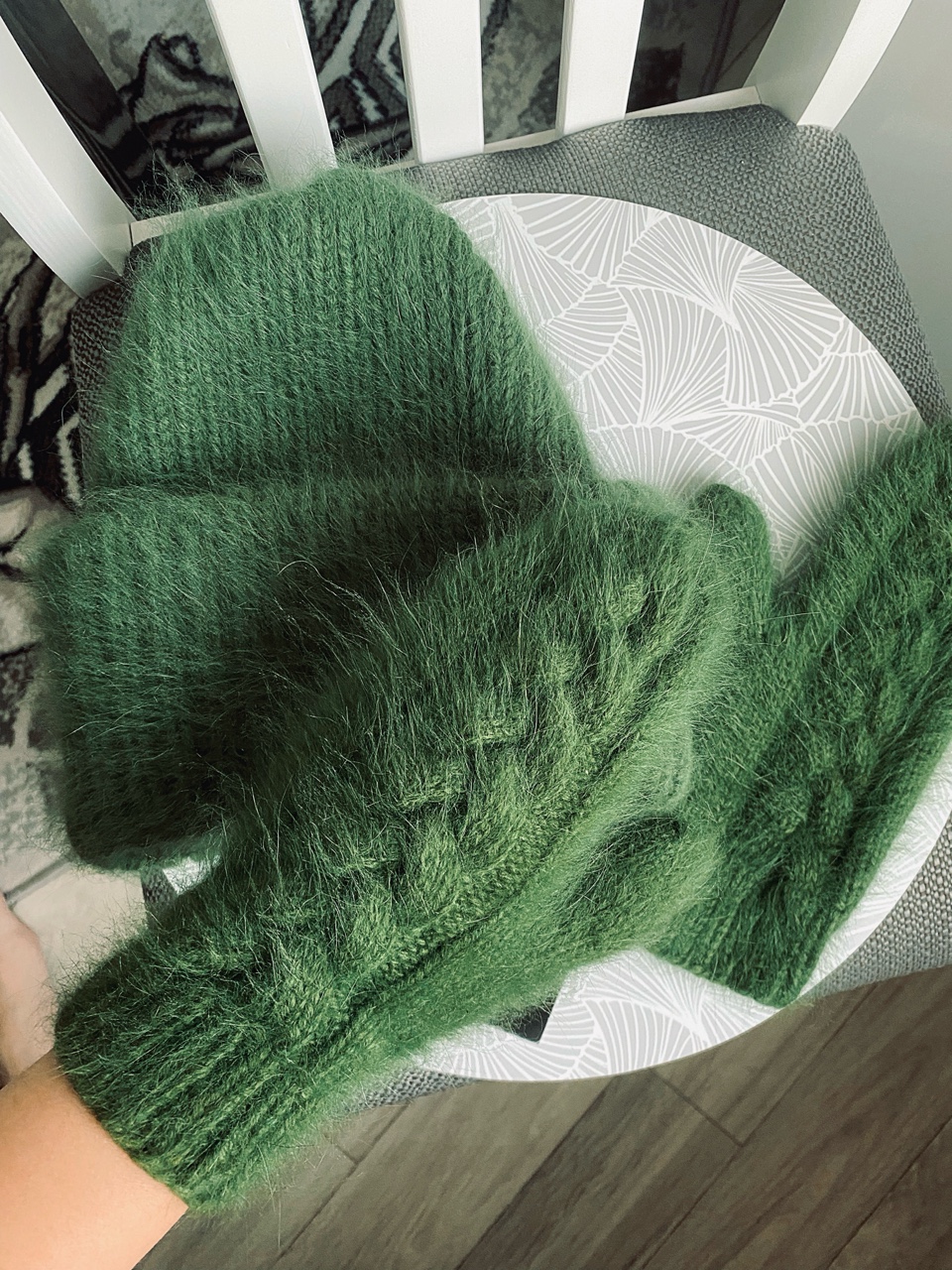 knitting.hats.handmade в LOOKY — Красивый комплект из пуха норки