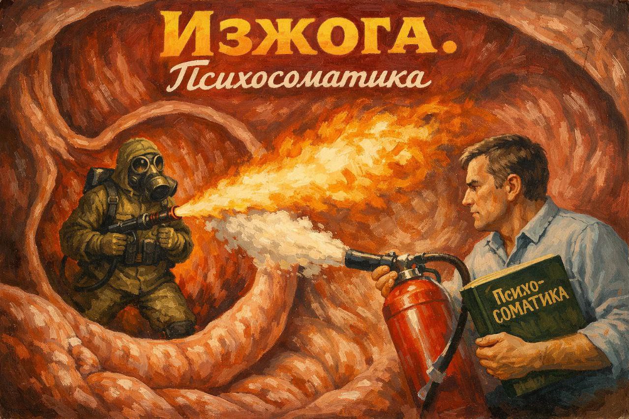 ❓ Не нашла про изжогу. Дим, привет, расскажи, про изжогу пожалуйста. 

❗Конечно 😊🙏

Что на самом деле стоит за изжогой?

Если смотреть с  точки зрения психосоматики,  то изжога — это не просто «повышенная кислотность», а самая настоящая реакция организма на невозможность переварить ситуацию или человека.

👉 не можете это принять, 
👉 не укладывается у вас
👉 не перевариваете ситуацию
👉 Вам что-то навязывают, а вы не можете это переварить...

Что это может ещё быть... 🤔

🔥 подавленная злость на близкого человека (но вы не можете её выразить);

🔥чувство вины;

🔥 ощущение, что на вас кто-то "давит"...
🔥 Кстати  страх конфликтов и как следствие зажатие в себе эсоций.  Когда вы проглатываете обиды, чтобы сохранить отношения.🤷

Ну и так или иначе... 
👉Если не распознать эмоциональный триггер — симптомы вернутся.

👉Если нам с вами  не проработать причину, то понятное дело  таблетки будут только глушить симптоматику, но изжога будет возвращаться при каждом проявлении триггеров. 

Я надеюсь ответил на вопрос. 😊🙏❤️

Для записи на консультацию
пишем мне в личные сообщения: https://t.me/dima_ushakov
⠀
Выбираем время и дату.
⠀
Если остались вопросы, как обычно пишем их в комментариях или мне в личные сообщения, я потом в канале отвечу.
⠀
🤗☺️🙏

Если захотите пригласить своих друзей и близких в наш с вами телеграм-канал, то вот ссылка: 
https://t.me/ushakov_coach
