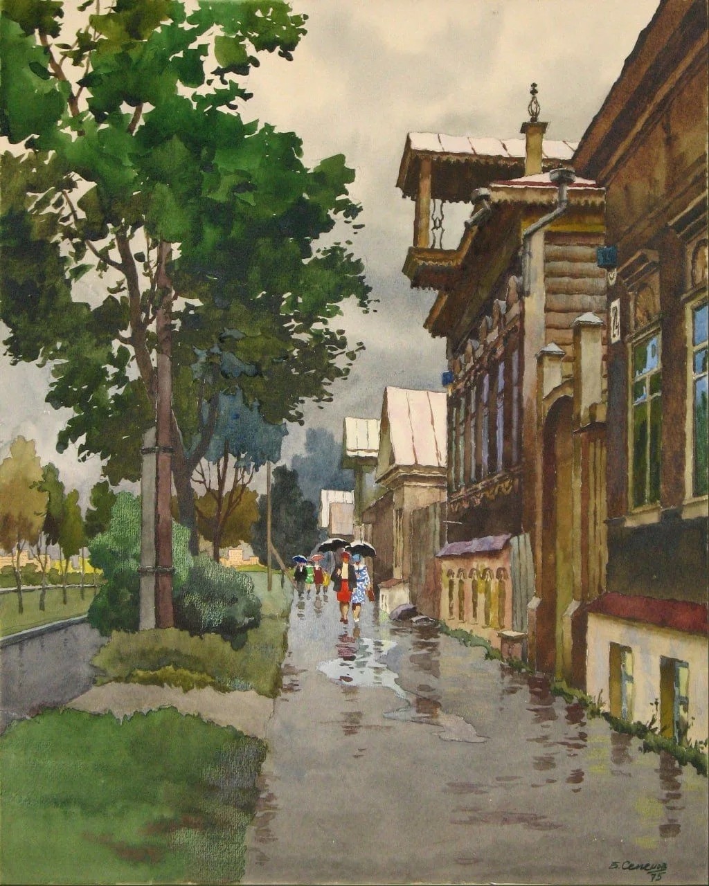 Looky_47 в LOOKY — «На старой улице», 1975. Акварель
Бумага, акварель 51 х 41 с