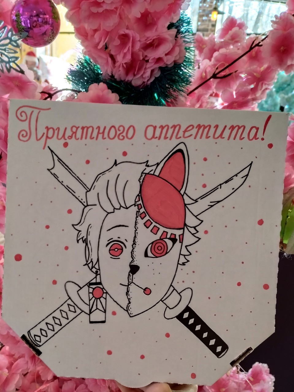 Новый рисунок на коробочке под пиццу, в этот раз ко мне пришло вдохновение из аниме клинок рассекающий демонов. И на моем необычном холсте появился главный герой аниме. Как вам?#pizzaboxart, #fanart #тандзиро, #коробкадляпиццы, #пиццаарт, #фанарт, #kimetsoyaiba. #КРД