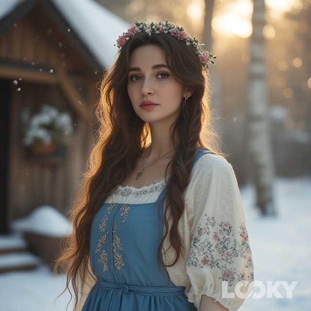 #Русская_зима #Василиса_Прекрасная #LOOKY_нейронка