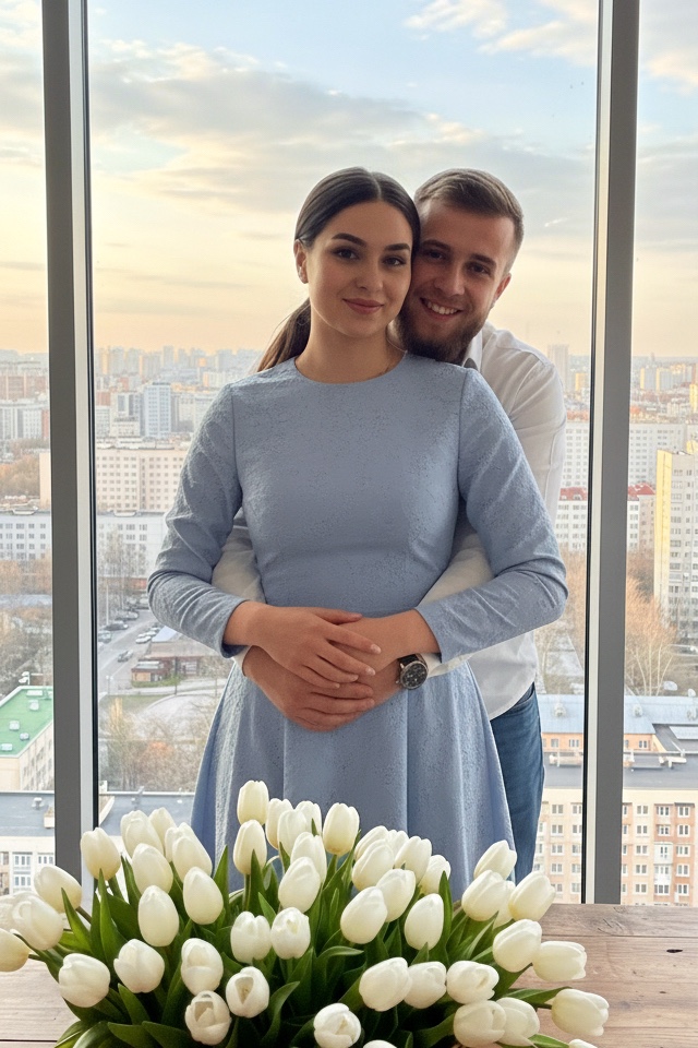 🌸 **Счастье в мелочах** 🌸

Посмотрите на эту картину: тёплый взгляд, нежные объятия и букет белоснежных тюльпанов — всё это создаёт атмосферу настоящего уюта и гармонии. Именно такие моменты делают жизнь особенной! 💑

На этом фото запечатлены не просто эмоции — здесь живёт история любви, наполненная искренностью и теплом. А панорамный вид на город добавляет кадра лёгкую нотку мечтательности. Разве не хочется остановиться в таком моменте и прочувствовать его до конца? 💫

Мы создаём контент, который вдохновляет, заряжает позитивом и напоминает о простых радостях жизни. Хотите видеть больше таких кадров? Хотите ловить моменты красоты вместе с нами?

👉 **Подписывайтесь на наш канал!** Здесь вас ждут:
- вдохновляющие фотографии;
- истории о счастье и любви;
- идеи для создания своих незабываемых моментов;
- и много-много позитива! 😊

Давайте вместе ловить красоту жизни! Ждём вас среди наших подписчиков. ❤️

#счастьевмелочах #любовь #фотосессию #подписывайтесь #позитив #жизньпрекрасна