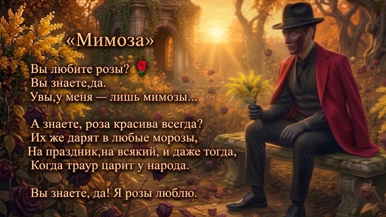 🌼 Написал этот стих, когда думал о том, что красота бывает разной. Неброской, но самой настоящей.
«А у вас есть цветы, которые вы любите не за "статус", а за душу?»

Oniink 🖤

#мимоза #стихи #поэзия #весна #нежность #авторскийстих #Oniink #сад #тишина