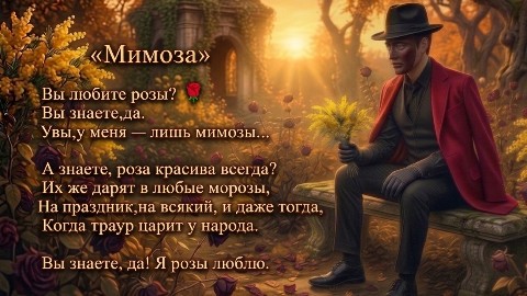 Oniink в LOOKY. #мимоза,#стихи,#поэзия,#весна,#нежность,#авторскийстих,#Oniink,#сад,#тишина. 🌼 Написал этот стих...
