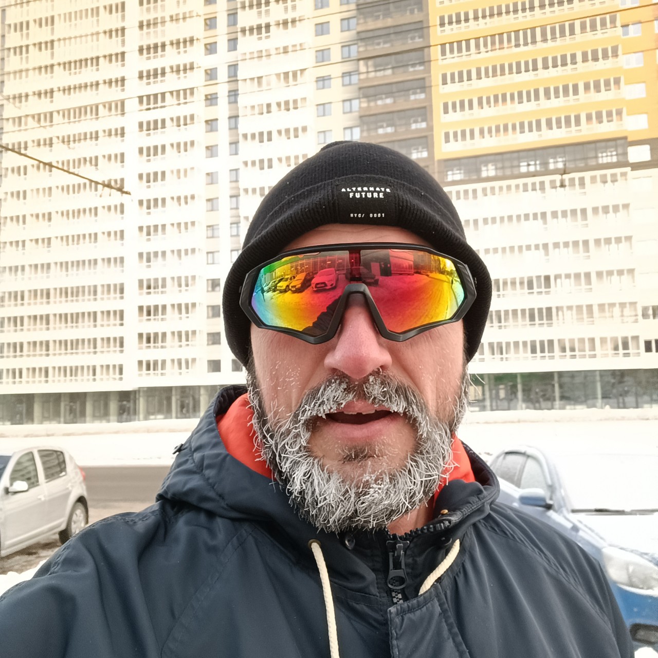 Izhevsk, -27°, пробежка, выгулял свои новые беговые кроссовки