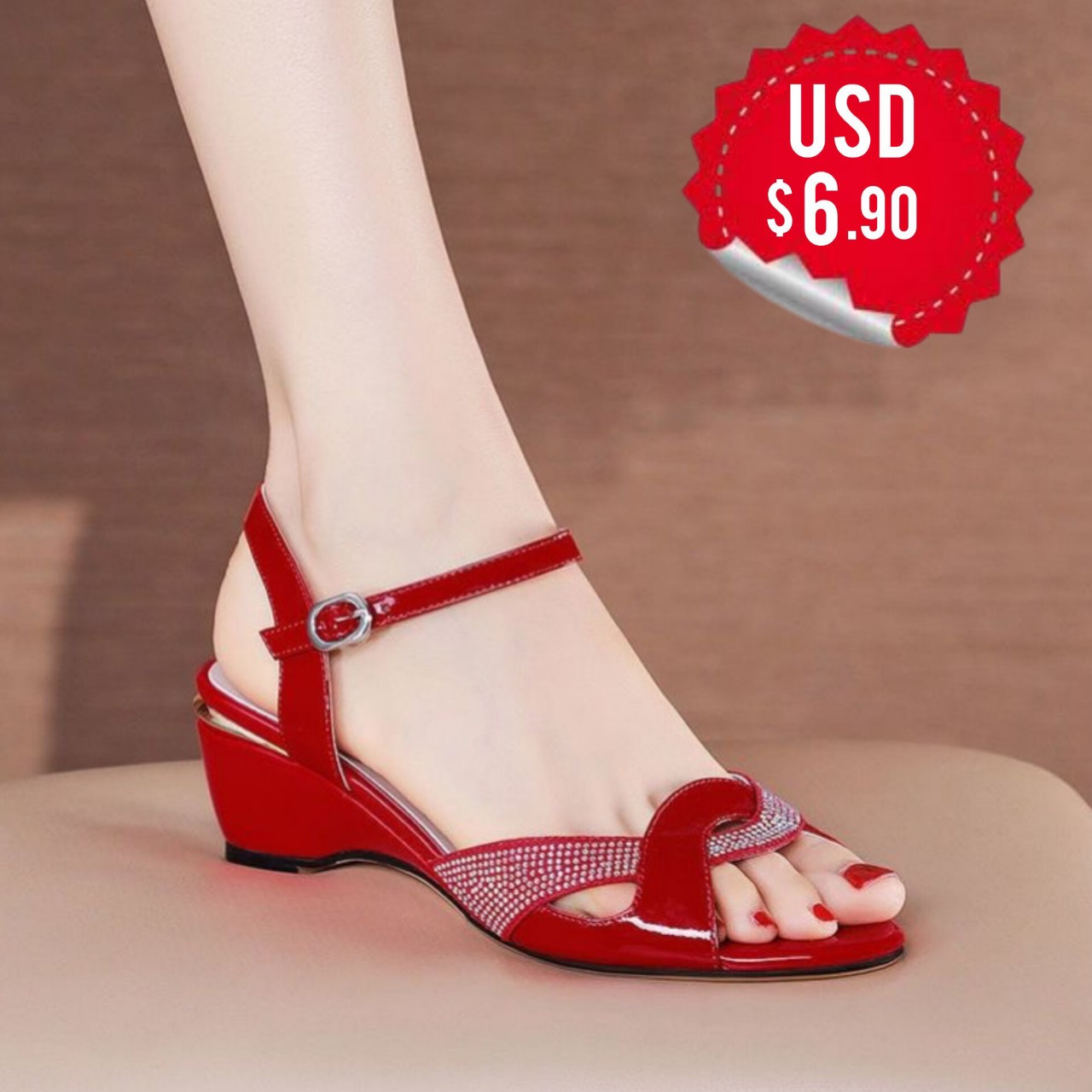 price range 👉 ($6.90) more details 👇


2023 summer new women's mid-heel
sandals, fashionable seXxy rhinestone
summer shoes, ankle buckle, open toe,
blue, red