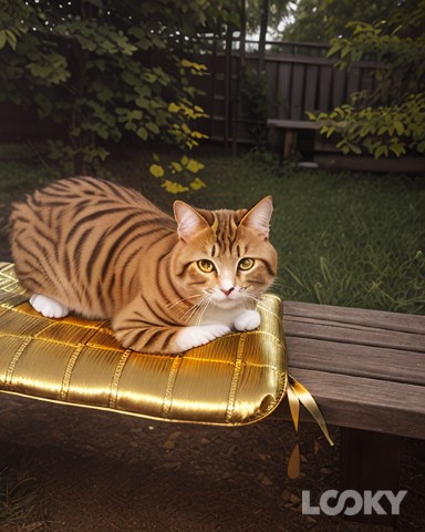 cat__redcat в LOOKY. #Золото,#LOOKY_нейронка,#кот,#дача,#рыжийкот. Решил воспользоватьс...
