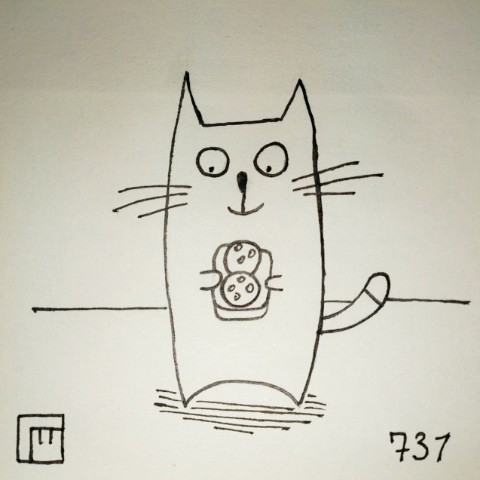 stickercat в LOOKY. #кот,#рисунок,#творчество,#рисуюкаждыйдень. Приятного аппетита! ...