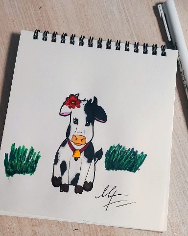 millinda_famozina в LOOKY. #drawing,#minicow. Mini Cow 🌺🖤🤍🐄 #d...