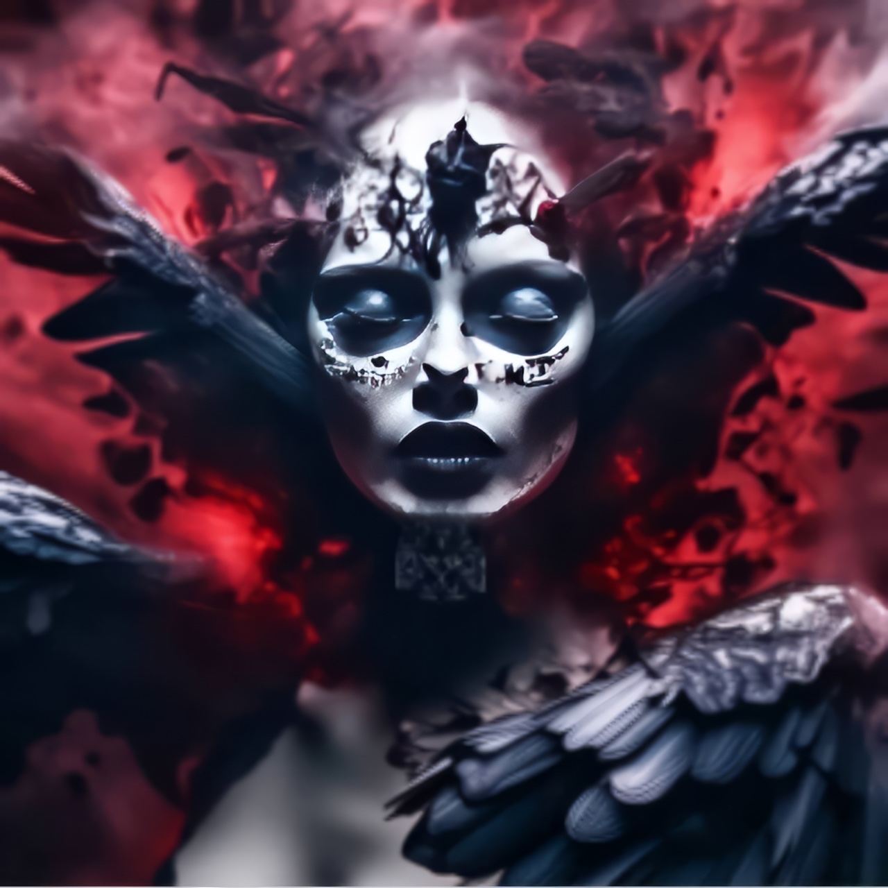 The Queen of the crows 🦅#horror#beauty#crow#quuen#hell’screatueres