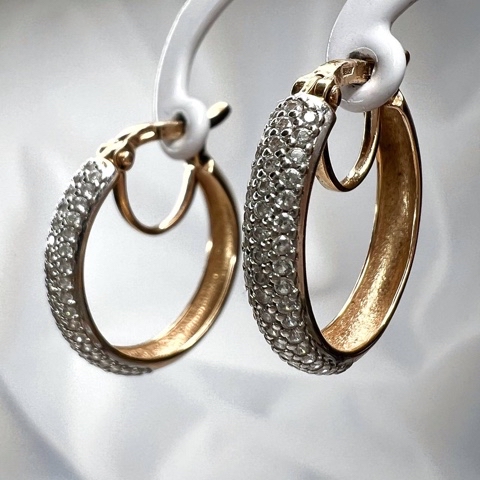Diskont_CKA в LOOKY. . Серьги с фианитами и...