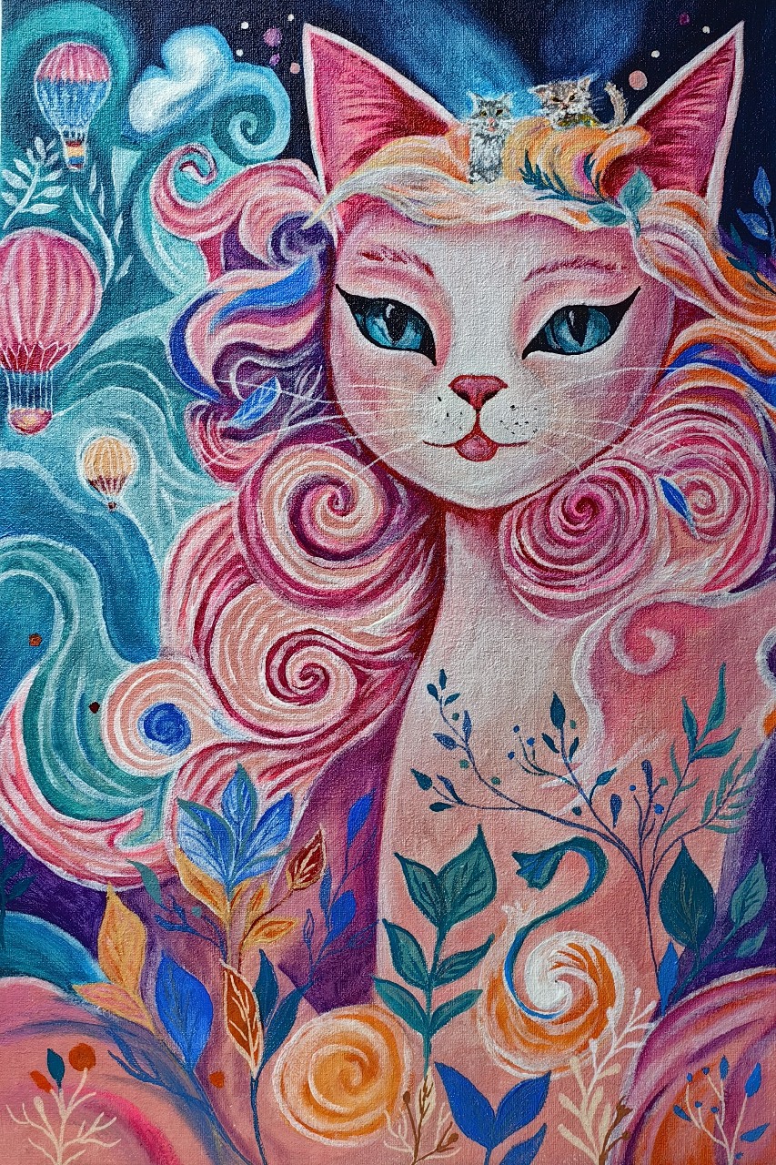 Сегодня знакомлю с очередной кошечкой 🐈 из серии мини работ с котиками.

Эту кото-девчулю зовут Матильда, она любит мечтать, ей всегда снятся очень необычные и интересные сны.. 🐾💗

Но несмотря на свою мечтательность и лёгкость,  к принятию решений она подходит очень взвешенно, советуясь с котиками на своей голове ☺️🐱🍄.

Так что, у каждого котика свои котики "в голове" ..

💕 Картина "Матильда",  20×30 см, холст, акрил.

#картина #картинакраснодар #картинакот #анималистика #художниккраснодар
