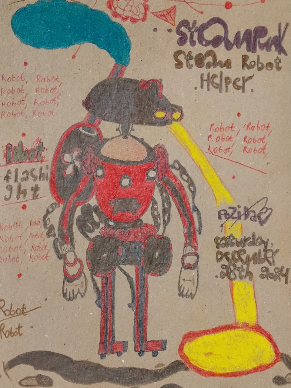 Drawing Style: Robots, Lettering