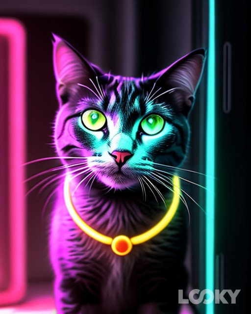 Кот Мурчик in LOOKY. #Неон,#LOOKY_нейронка. #Неон #LOOKY_нейронк...