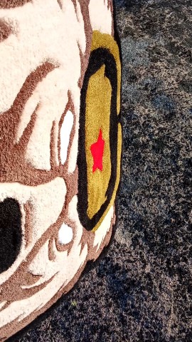 TAFTING R51 в LOOKY. #tafting,#коврыручнойработы,#ковер,#handmade,#handmadecarpet,#carpet,#rugs. Ковер "Мишка патриот...