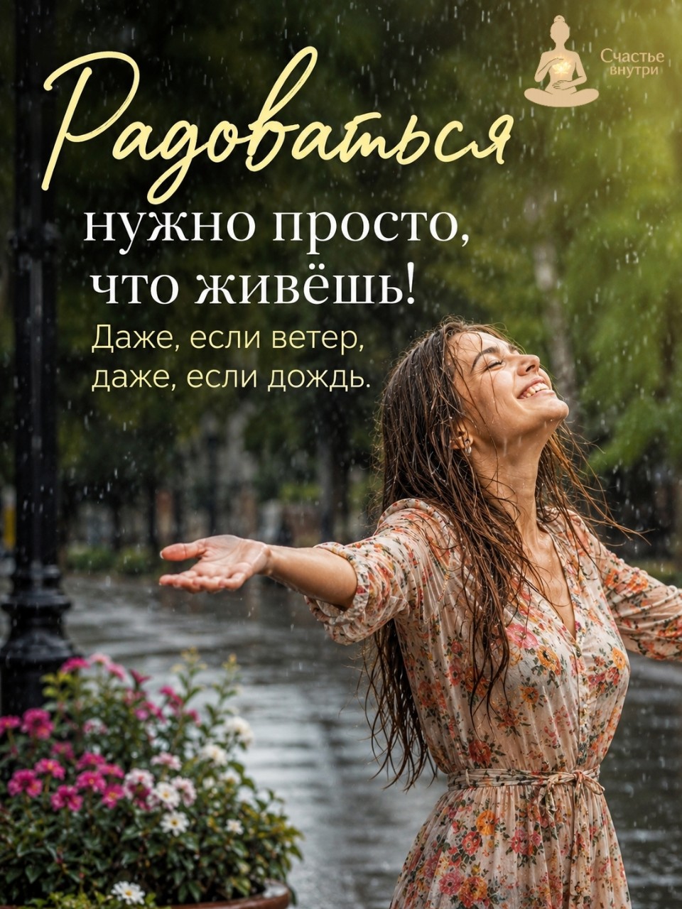 Сам факт жизни — это уже величайший дар, который не зависит от внешних обстоятельств.
✨
Трудности, невзгоды и перемены - они неизбежны, как и плохая погода в природе. Однако, если научиться принимать их как естественную часть жизни, меняется само восприятие мира. Радость перестаёт быть результатом получения желаемого или наличия идеальных условий. Она становится внутренним состоянием, выбором — находить свет даже в пасмурный день.

Такой подход требует внутренней силы и осознанности. Это умение ценить простые моменты: тепло чашки чая в руках, когда за окном ливень, или свежий, очищенный дождём воздух после грозы. Это умение разделять то, что мы можем контролировать (своё отношение к жизни), и то, что нам неподвластно (погода, действия других людей, многие события).

В клубе "Счастье внутри" мы развиваем в себе эти навыки, чтобы быть более устойчивым к стрессам и разочарованиям, находить опору внутри себя и видеть красоту в самом процессе бытия, а не только в его результатах. 🥰

Присоединяйся к клубу «Счастье внутри» и сделай внутренний свет своей постоянной реальностью. ☀️