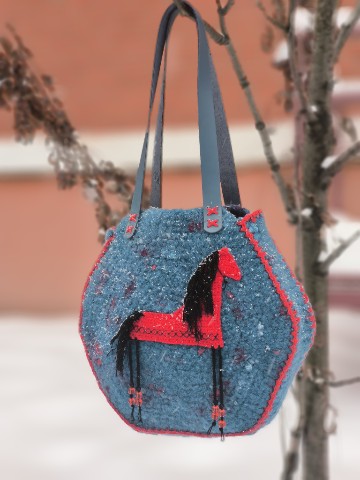 iridace_knit в LOOKY. #9,#валяние,#вязание. Сумка по мотивам Мез...