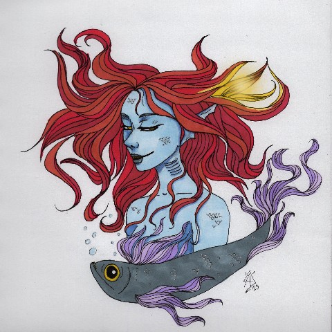 autelly в LOOKY. #autelly,#традишка,#portrait,#instaportrait,#artchallenge,#drawing,#портрет,#drawingchallenge,#redrawing,#русалка,#mermaid,#маркеры,#markers. Моя русалочка. Марке...