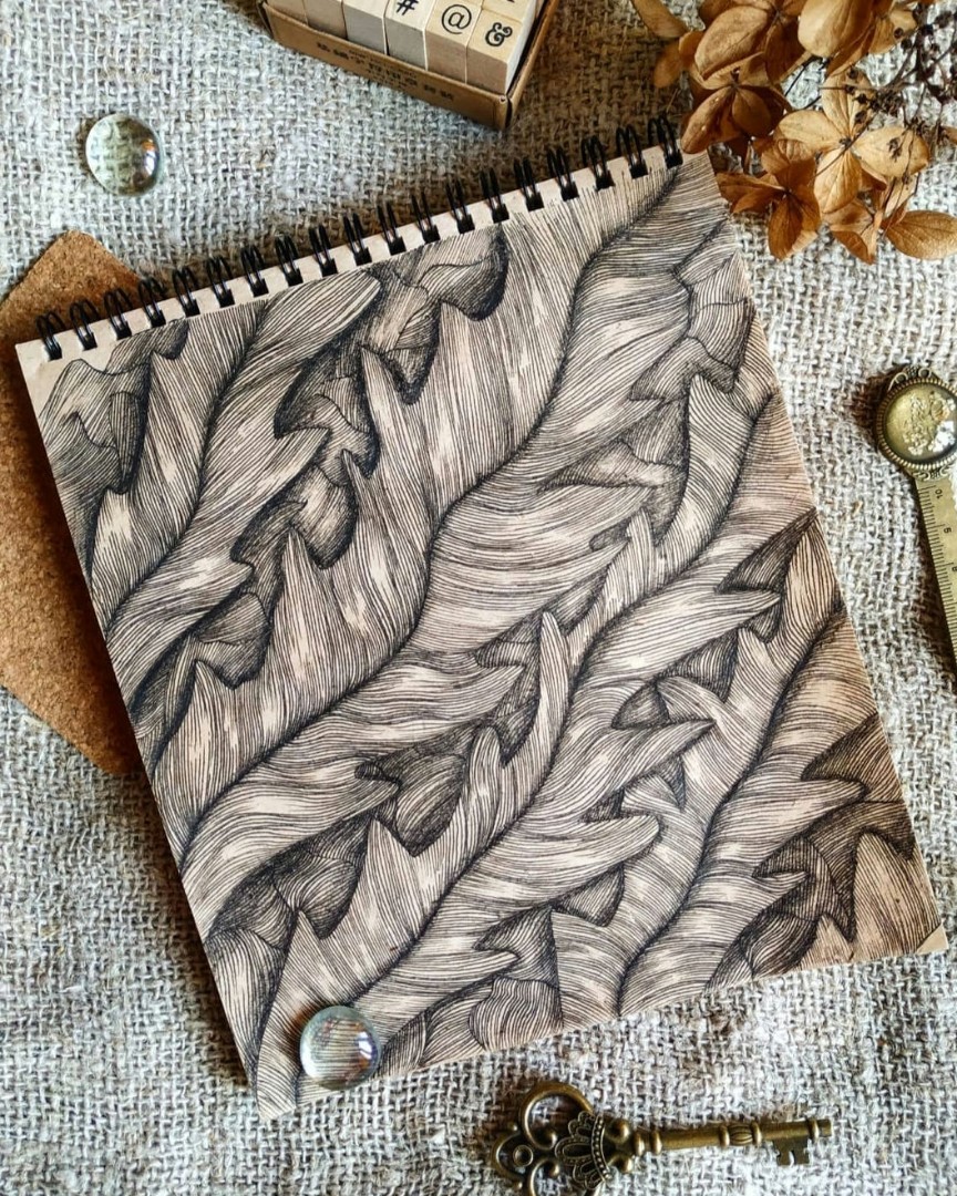 Где-то между джунглями и водорослями

[#zentangle](zentangle) [#рисунокручкой](рисунокручкой) [#Медитация](Медитация) #графическийрисунок