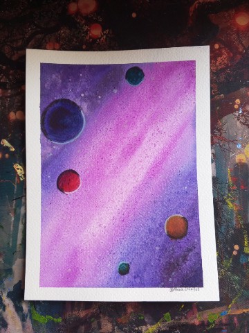 Alexa_creates в LOOKY. #акварель,#космос,#денькосмонавтики,#иллюстрация,#space,#watercolor,#cosmonauticsday,#illustration. 65 лет первому полет...