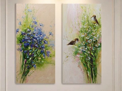 prokofeva_art в LOOKY. #картины,#картиныптицы,#картиныромашки,#иринапрокофьева. Разместила две карти...