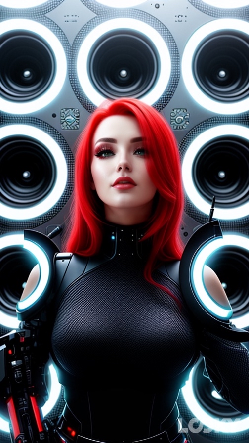 #Футуризм #LOOKY_нейронка [#redhair ](redhair)#girl #девушка #красный #red