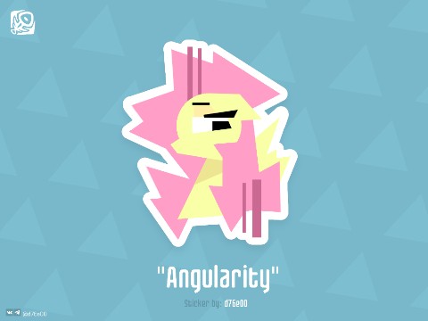 d76e00 в LOOKY. #Art,#Sticker,#Digital,#d76e00,#pony,#mlp,#Fluttershy. Sticker "Angularity"...