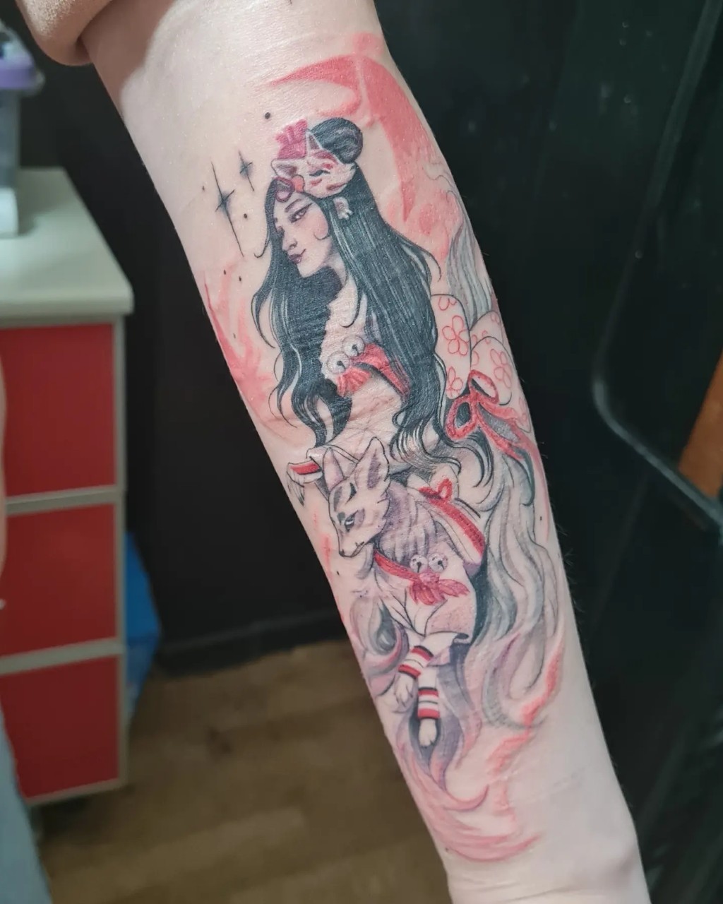 ♥️ {tattoo} 🐾{Кицуне} ♥️#tattoo #татуировка #тату [#mariagreentattoo](mariagreentattoo) 