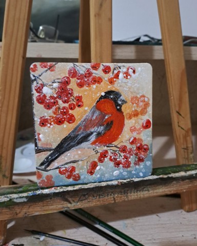 art_victoria_p в LOOKY. #Art,#холстнамагните,#зима,#картины,#арт. Холст на магните 10х...