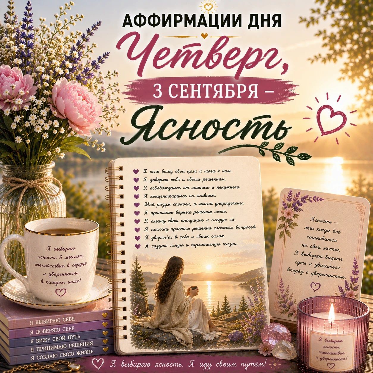 Виктория Фаберлик в LOOKY — 🔥 Аффирмации дня

🌸 Четверг, 3 сентября — Ясность

Я освоб