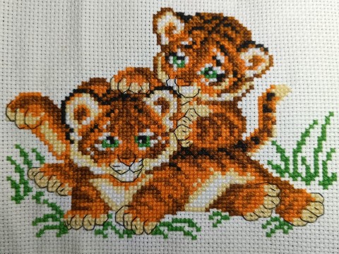 Лисенок в LOOKY. #embroidery,#hobby,#tigercubs,#animals. #embroidery #hobby #...