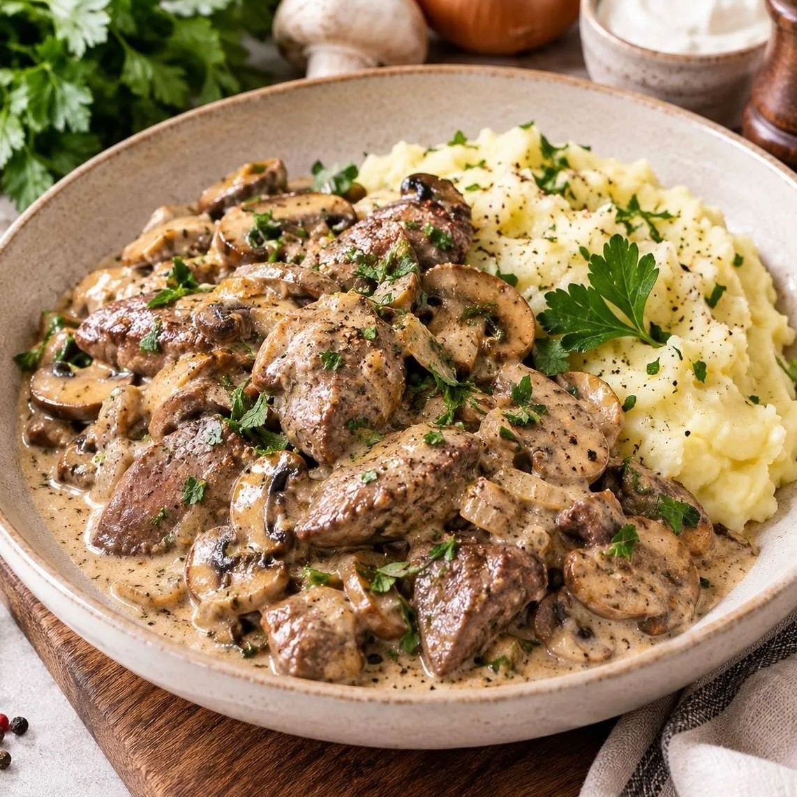 mulenokolesiasergeevna в LOOKY — Куриная печень в сливочно-грибном соусе.

Ингредиенты:
Курин