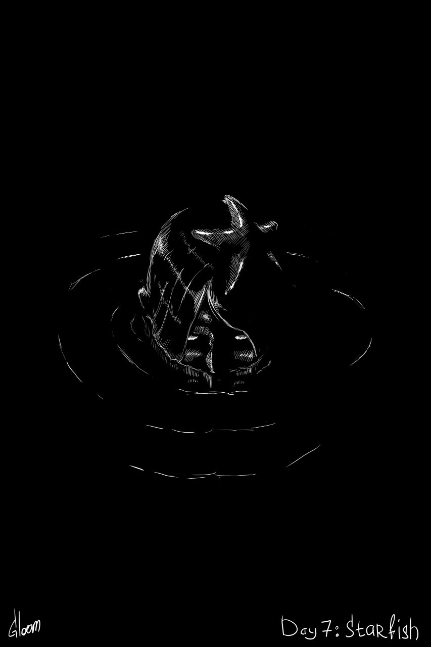 Арт и творчество - gloomy placе в LOOKY — Седьмой день #inktober. 
 
Тема - Starfish (Морская звезда)
