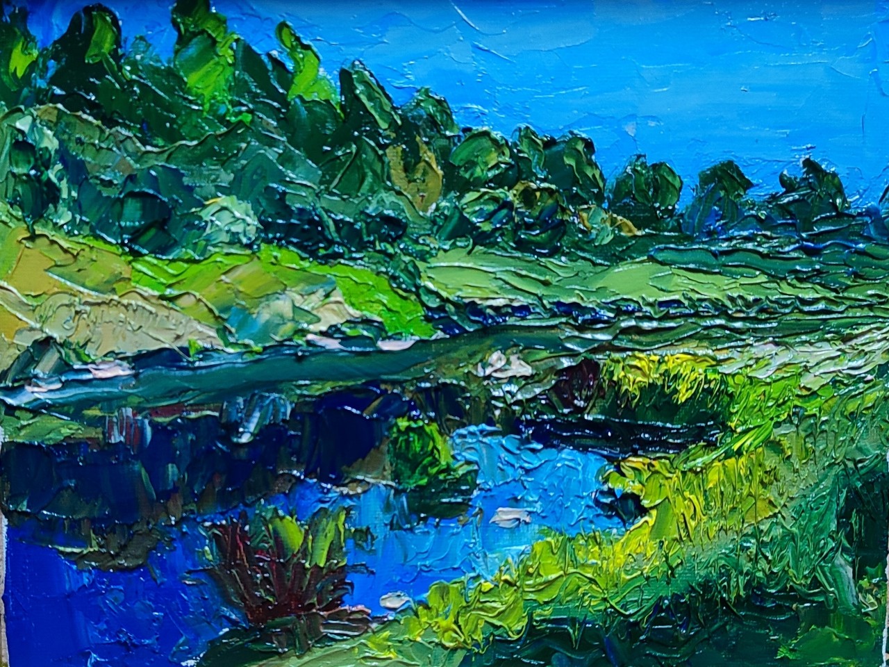 Давно ничего не выкладывал😝
"Пейзаж с речкой", масло, оргалит. 2025, 20×25 см. 1000 ₽, доставка по всей России. Пишите в ЛС