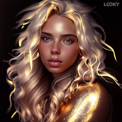 NEUROMANIAC в LOOKY. #looky_нейронка,#art,#neuromaniac,#neuralnetwork. Golden girl #looky_н...