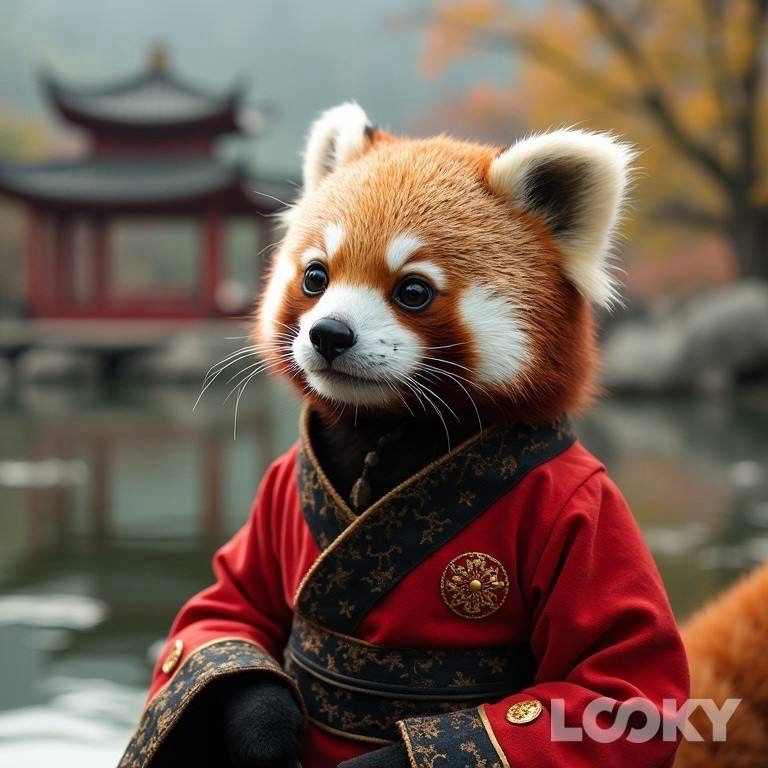 НЕЙРО LOOKY в LOOKY. . Красная панда в кита...