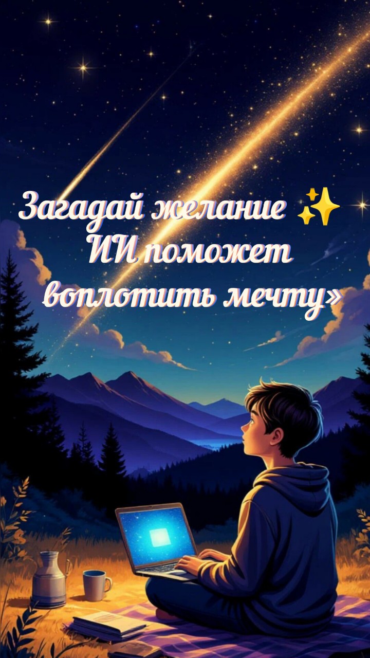 Сегодня можно загадать желание. Даже если вы новичок в мире ИИ ✨

День падающей звезды — это не только про красивое небо. Это маленькое напоминание: иногда важно остановиться, выдохнуть и посмотреть вверх, а не бесконечно листать ленту.

В августе чаще всего вспоминают о метеорных потоках, например о Персеидах. Но увидеть «падающую звезду» можно не только в особую дату. Главное — выбрать тёмное место, дать глазам привыкнуть к темноте и немного подождать.

А знаете, что общего у падающей звезды и искусственного интеллекта? И то и другое помогает увидеть больше, если быть внимательнее. ИИ не обязан пугать новичков. Это простой помощник для идей, текстов, планов и первых шагов в новом деле.

Не нужно разбираться во всём сразу. Начните с одного вопроса к ИИ — и, возможно, именно сегодня загадаете желание, которое превратится в реальный проект.

А о чём вы мечтаете? Напишите в комментариях, поставьте лайк и подписывайтесь на мои соцсети — будем осваивать ИИ легко и без страха 🚀
[#новички ](новички)[#ai ](ai)#aiбезстраха#нейронка