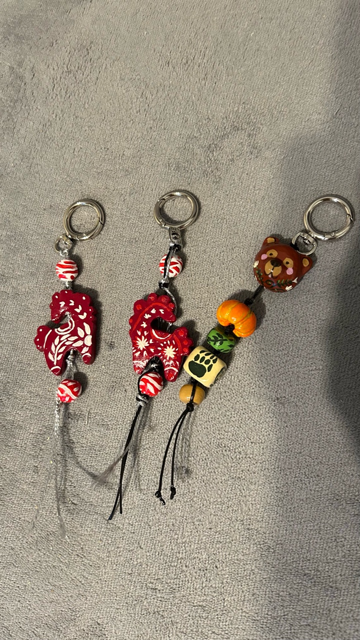 Ваааа, посмотрите какая красота😌☺️ 
https://www.livemaster.ru/item/55992392
Это подвес на сумку, проще говоря брелок) 
Ручная работа