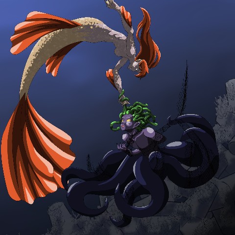 Ladyazi в LOOKY. #siren,#octopus,#net. [#underwater](underw...