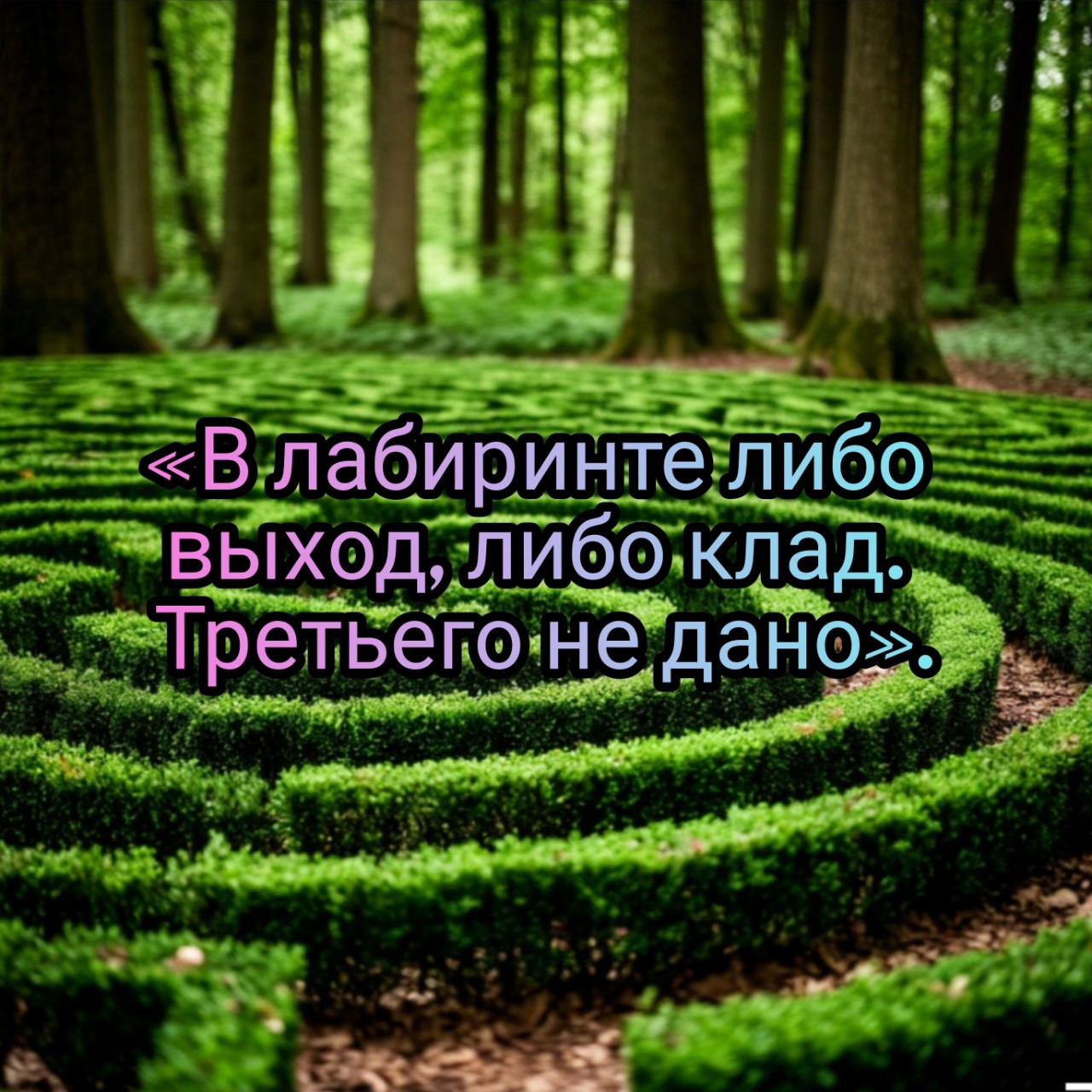 ne_idealnaya_mat в LOOKY — Моя любимая метафора — 🫶лабиринт. 

  Мы все в нём блуждаем