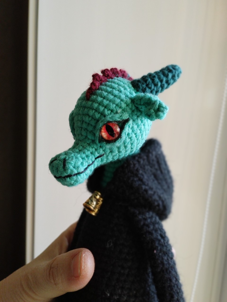 Крупным планом детали.

#вязание #амигуруми #amigurumi [#crochet ](crochet) [#handmade ](handmade)[#игрушка ](игрушка)[#дракон ](дракон)#рукоделие